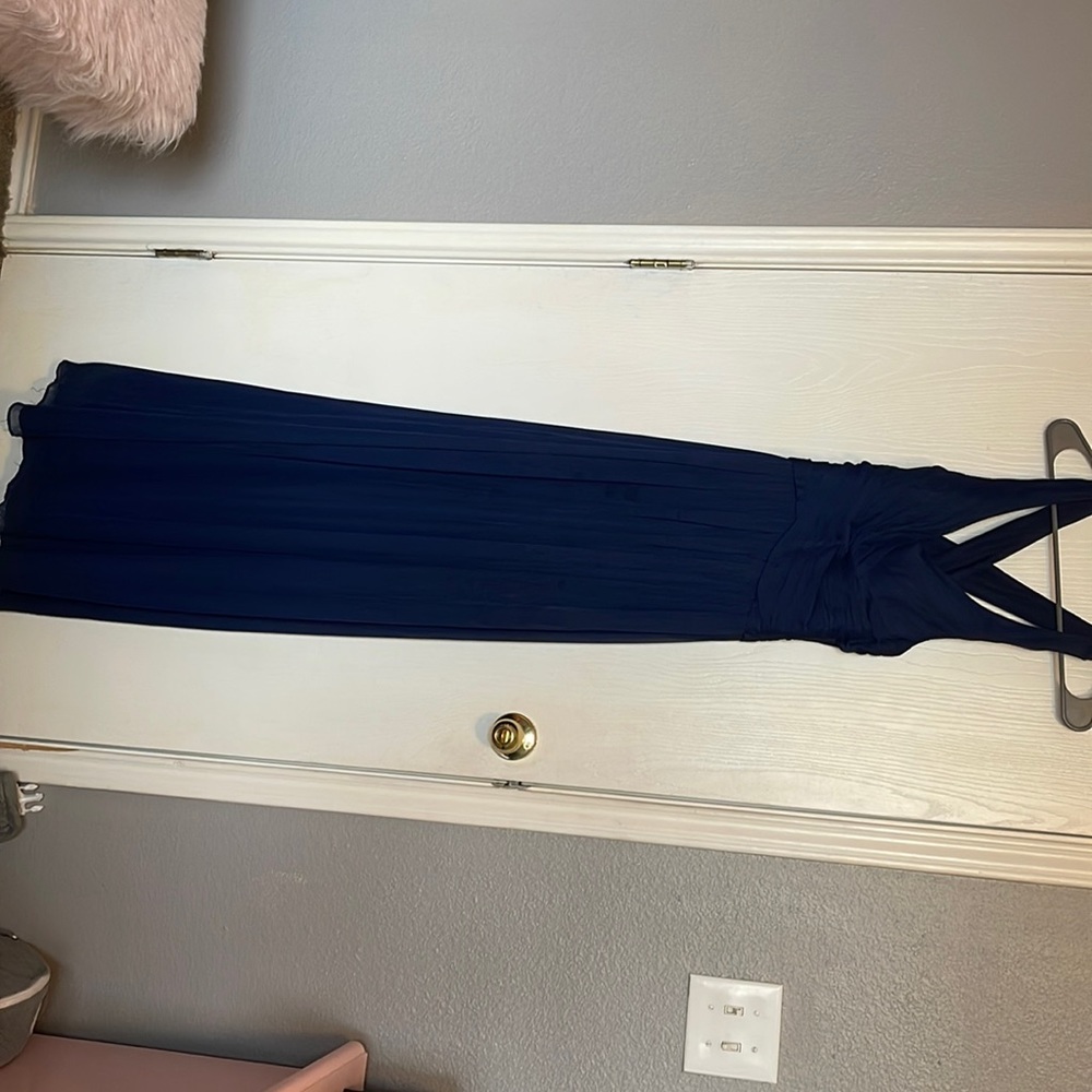 David’s bridal marine color bridesmaid dress